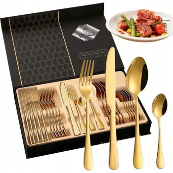 Příbor PŘÍBORY SADA PRO 6 OSOB LŽÍCE VIDLIČKA SADA PŘÍBORŮ 24 KS KRABIČKA (KAZETA)