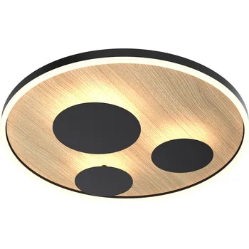 Kulatý Stropní Svítidlo Wofi 60 hnědá, černá