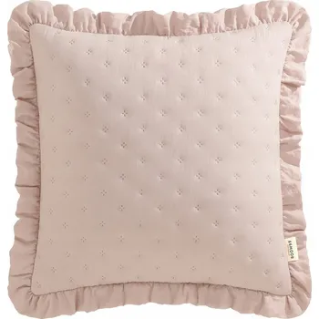 Polštář Polštář na pohovku polštář 45x45 s volánkem Molly pudrová růžová