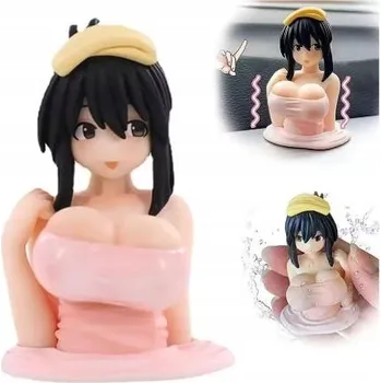 autokoberec FIGURKA S VIBRAČNÍM POPRSÍM - ozdoba do auta na palubní desku - DÁREK