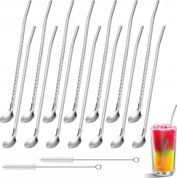 Příbor BRČKA Z NEREZOVÉ OCELI 14 KUSŮ LŽÍCE NA DEZERTY KARTÁČ NA MYTÍ
