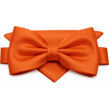 Motýlek Brinkleys Classic s kapesníčkem - oranžový