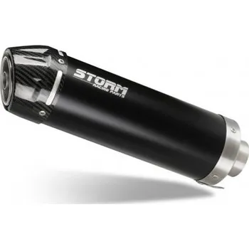 Motodíl Výfuk kompletní 1x1 STORM GP H.077.LXSBC Černý s uhlíkovou koncovkou H.077.LXSBC