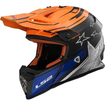Helma na motorku LS2 MX437 FAST CORE Black Orange (404372552) (Velikost: M) 2H699539