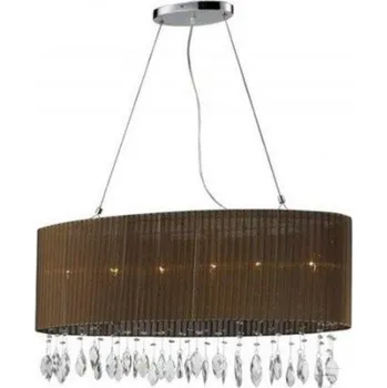 Závěsné svítidlo AZzardo Sidney oval brown AZ1839 E14 6x40W IP20 82cm hnědé