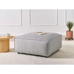 Taburet šedý látkové čalounění podnožka čtvercový moderní styl obývací pokoj Beliani