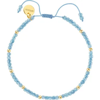 Náramek Pozlacený náramek z mosazi se zirkony - AR545-1558