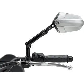 Zrcátko pro motocykl Zpětné zrcátko PUIG Xplorer 014ND černá / eloxovaný hliník levý APRILIA SRV 850 2012-2018