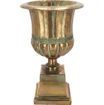 Váza francouzská AGED METAL, kov, zlatá/tyrkys patina, pr.40x65cm|Esschert Design