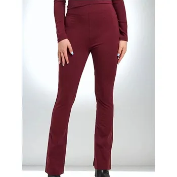 Dámské kalhoty Sinsay - Kalhoty flare - burgundy - 468EY-83X - 468EY-83X-XL-1