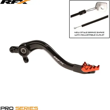 Nářadí na motocykly Páka zadní brzdy RFX Pro ST (tvrdě eloxovaná černá/oranžová) FXRB5040199OR