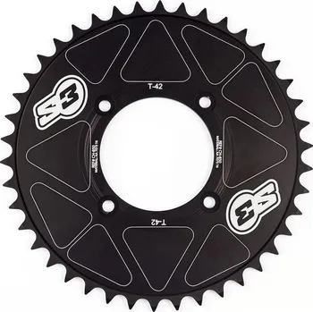 Nářadí na motocykly S3 Laser FIM hliníková ultralehká tvrdě eloxovaná zadní řetězová kola CH-850 - 520 CH850-43-B