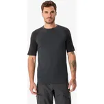 FORCLAZ Pánské turistické tričko z vlny merino Merino Resist XL ČERNÁ|ŠEDÁ