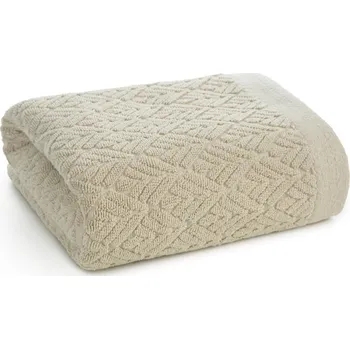 Ručník Bavlněný ručník SCARLET - měkký a savý ručník v béžové barvě Rozměr ručníku: 70x140cm