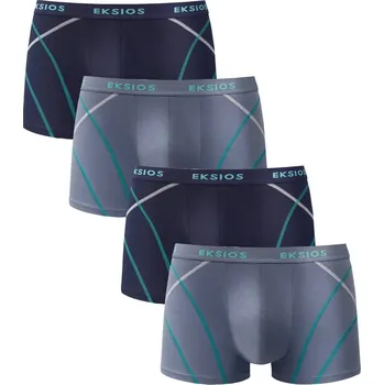 Sada 4 boxerek s kontrastním prošitím modrá/nám.modrá 101/108 (XL)