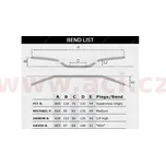 řídítka (Michael P.) s proměnlivým průřezem o průměru 28,6 - 22 mm s hrazdou a chráničem, RTECH (barva titan R-MNMP0TI0R28