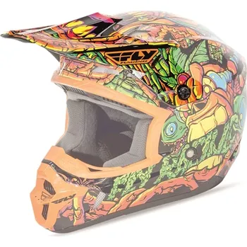 Auto-moto kšilt na přilbu FLY Kinetic Jungle - FLY RACING - USA (oranžová/zelená) 73-4756