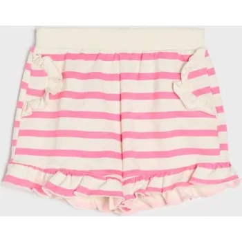 Dívčí kraťasy Sinsay - Bavlněné šortky s ozdobnými volány - krémová - 534EJ-01X - 534EJ-01X-98