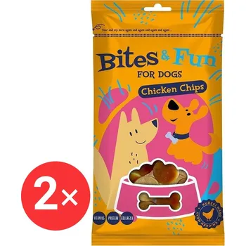 Akinu Bites&Fun Kuřecí chipsy 2 × 85 g