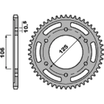 Nářadí na motocykly PBR Racing Hliníková ultralehká zadní řetězová kola 4530 - 520 4530.44.L