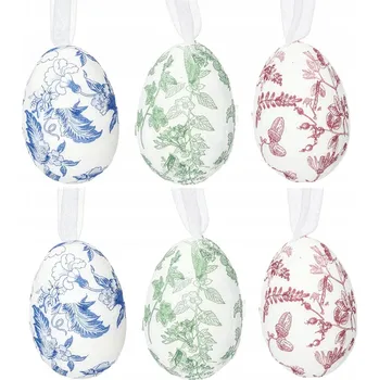 Velikonoční dekorace VELIKONOČNÍ ZÁVĚS JAJÍČKO NA Velikonoce DÁREK 6 Ks 3 barvy SVÁTEČNÍ