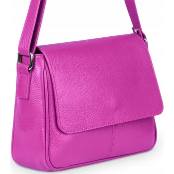 Kabelka Vera Pelle kabelka z pravé lícové kůže – růžová