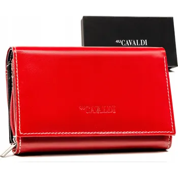Peněženka 4U Cavaldi dámská peněženka z pravé kůže červená