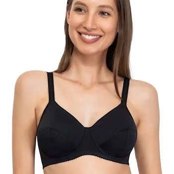 Podprsenka Měkká pohodlná podprsenka bez kostic ze 100% bavlny černá 85C