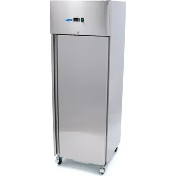 Maxima Mrazící skříň - 400 l - 3 nastavitelných polic - nerezová ocel - na kolečkách | 09400136