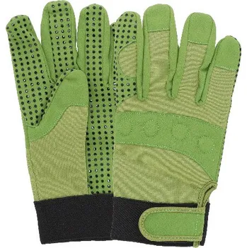 Pracovní rukavice Rukavice zahradní, zpevněné s gripy, zelená, vel. M|Esschert Design