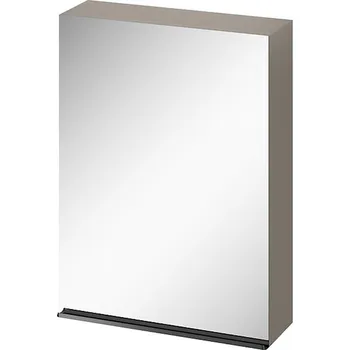 Koupelnový nábytek CERSANIT Nástěnná koupelnová skříňka se zrcadlem VIRGO 60 bílá, rukojeť černá S4019-010