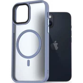 Pouzdro na mobilní telefon AlzaGuard Matte Case Compatible with MagSafe pro iPhone 14 světle modrý