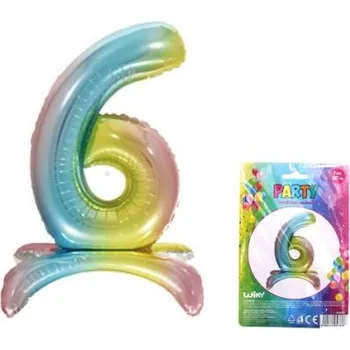 Balónek Balónek nafukovací - číslo 6 duha