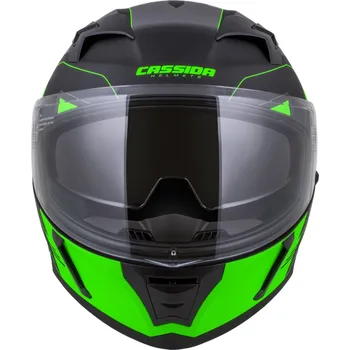 Helma na motorku přilba Integral 3.0 RoxoR, CASSIDA (černá matná/zelená/šedá, plexi s přípravou pro Pinlock) (Velikost: XS) 2H889267