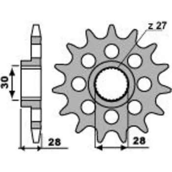 Nářadí na motocykly Ocelová standardní přední řetězová kola PBR 2148 - 525 2148.18.18NC