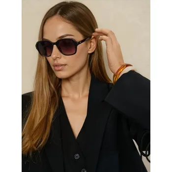 Módní doplněk Sinsay - Hranaté sluneční brýle - černá - 662EJ-99X - 662EJ-99X-ONE