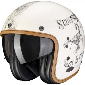 Motodoplněk Moto přilba SCORPION BELFAST PIQUE krémovo/černá (Velikost: S) MCF_14870