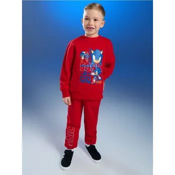 Chlapecká mikina Sinsay - Bavlněná sada Sonic the Hedgehog - červená - 618FF-33X - 618FF-33X-128
