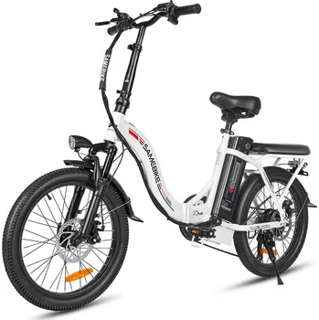 SAMEBIKE Skládací elektrické kolo SAMEBIKE CY20 s baterií 36V 12Ah BÍLÁ 2025