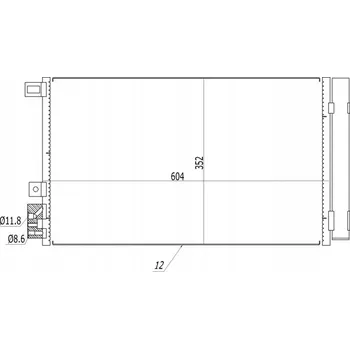 Klimatizace automobilu Hart 619 531 Kondenzátor klimatizace
