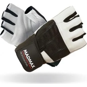 Fitness MadMax Fitness rukavice Professional 269 s omotávkou - bílé