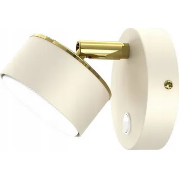 Lampička Nástěnná lampa s vypínačem, nastavitelná HOTEL Světle béžová ECRU GX53 ZLATÁ