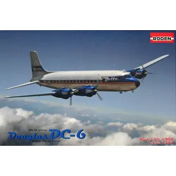 Plastikový model Douglas DC-6 Delta (American Civil Plane) - Roden 304
