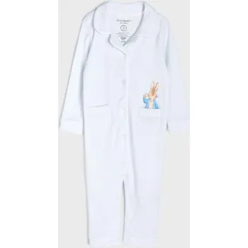 Dětská móda Sinsay - Bavlněný kojenecký overal Petter Rabbit - bílá - 774IB-00X - 774IB-00X-74