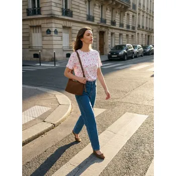 Dámské tričko Sinsay - Bavlněné tričko s květinovým vzorem - jiné - 043HB-ML2 - 043HB-ML2-L