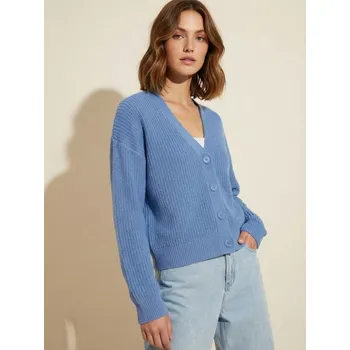 Dámský svetr Sinsay - Basic kardigan - modrá - 492GZ-55X - 492GZ-55X-XL