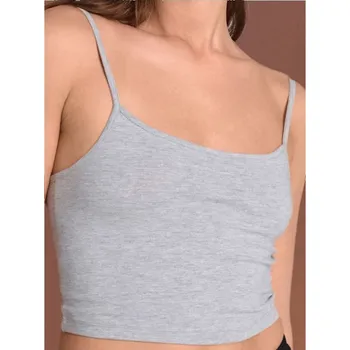 Sinsay - Crop top na ramínka - šedá - 303AI-09M - 303AI-09M-XXS