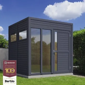 Zahradní domek Dřevěný zahradní domek Bertilo Cubo 2 Office RAL 7016 antracit 226 x 234 cm