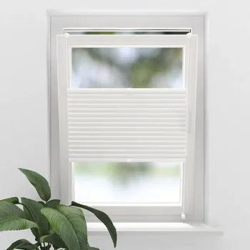 Žaluzie Plisé žaluzie bez vrtání SOLUNA termo zatemňující s bočním vedením bílá 100x240 cm