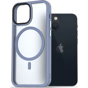 Pouzdro na mobilní telefon AlzaGuard Matte Case Compatible with MagSafe pro iPhone 13 Mini světle modrý